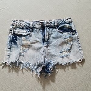 Sneak Peak Distressed Denim Shorts